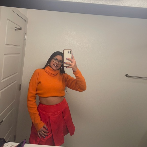 Velma Orange Custom Top Scooby-Doo + Free Red skirt (small)+ Free long red socks - Picture 8 of 8